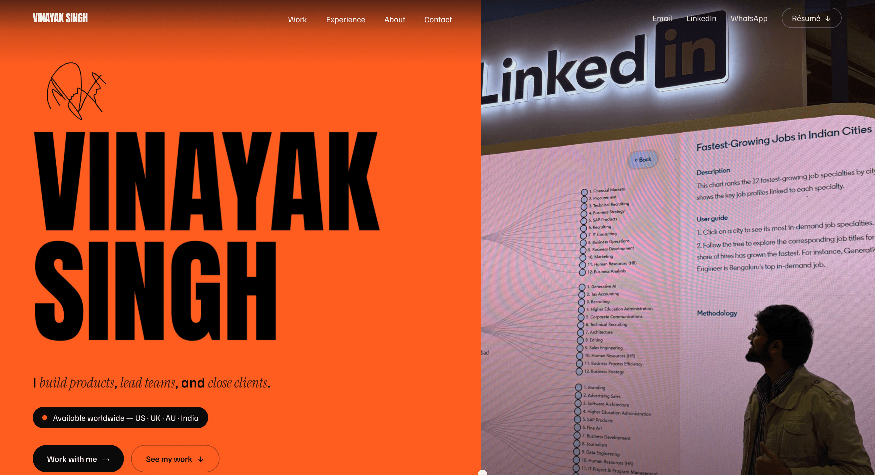 Vinayak Singh — Personal Portfolio website